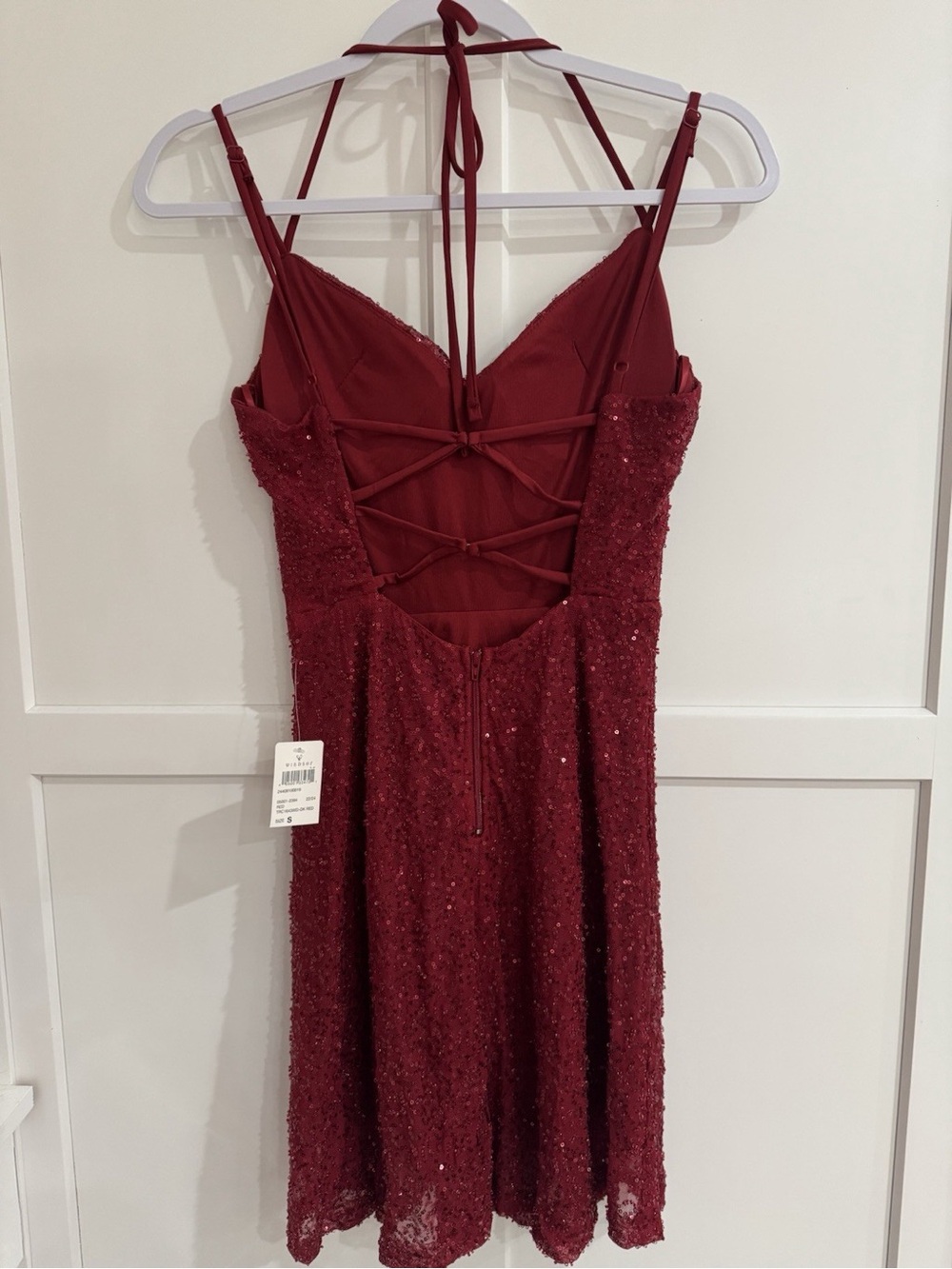 Windsor Red Sequin Mini Dress size S
